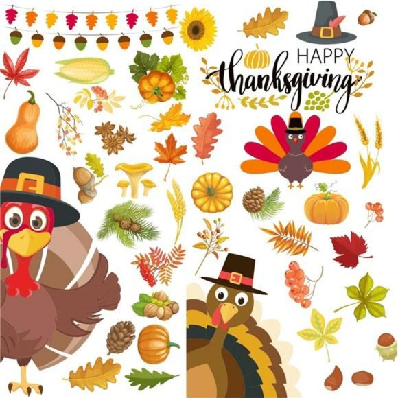 Thanksgiving Window Clings Stickers Fall Decoration Holiday Turkey Cling 113 PCS - Picture 6 of 6